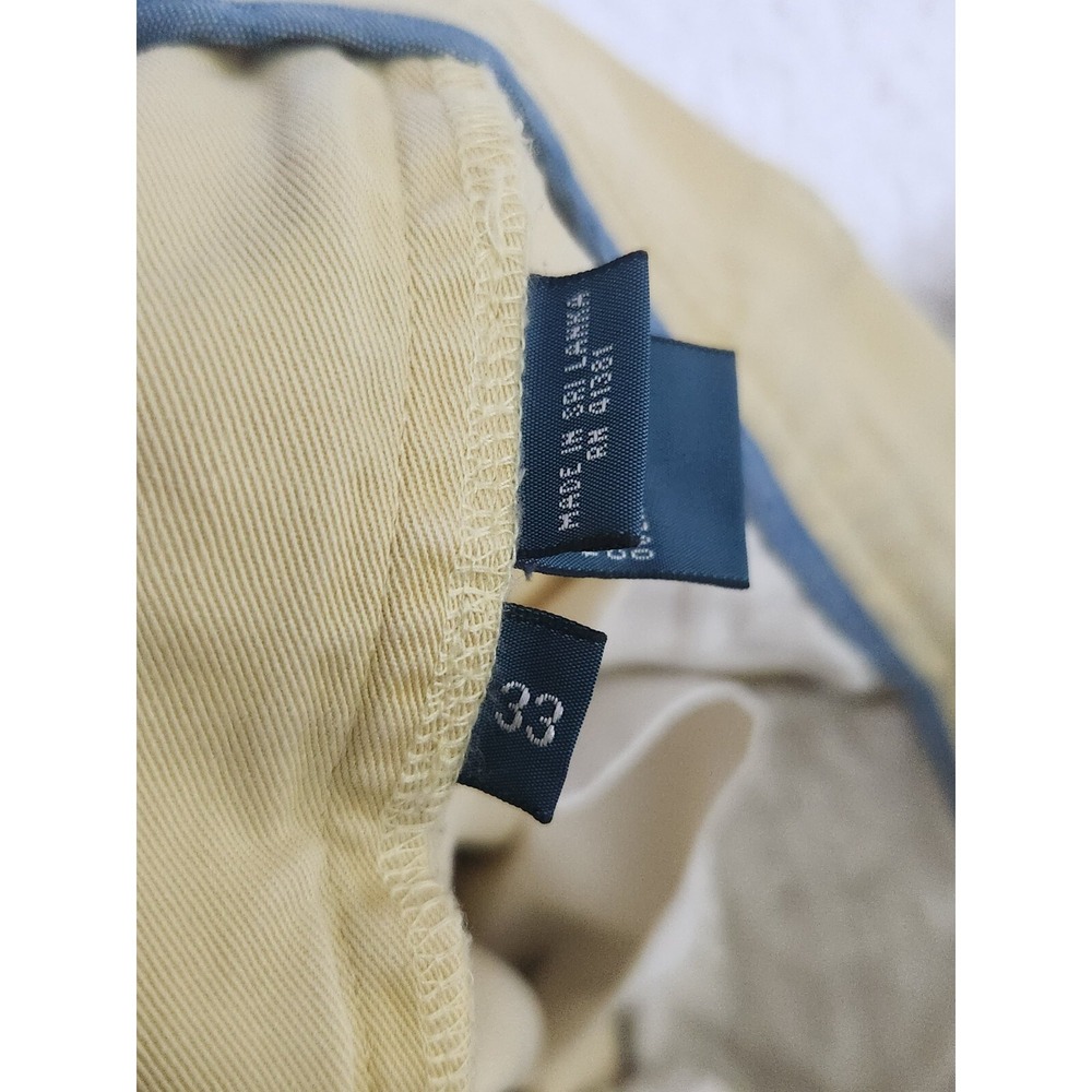 Polo Ralph Lauren Classic Fit 9" Shorts Men's 33 Light Yellow Cotton Chino - Picture 4 of 12